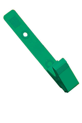 Strap Clip, Green, 3 1/8" (79Mm), Plastic Knurled Thumb-Grip W/Delrin Strap (100/Pk)