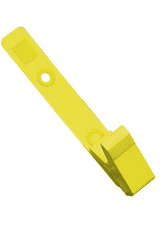 Strap Clip, Yellow, 3 1/8" (79Mm),  Plastic  Knurled Thumb-Grip W/Delrin Strap (100/Pk)