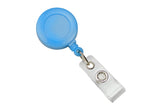 Plastic Clip-On Badge Reel, Neon, 1-1/4" (32Mm) W/Clear Vinyl Strap, No Sticker W/Slide-Type Belt Clip (25/Pk)