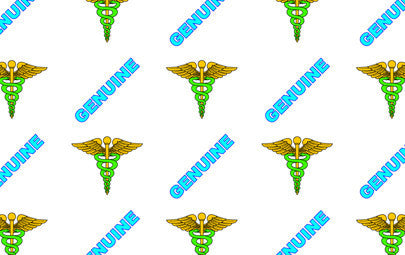 IDP Hologram patch type laminate film, 1mil(25mic) "Genuine Medical",250 images/roll