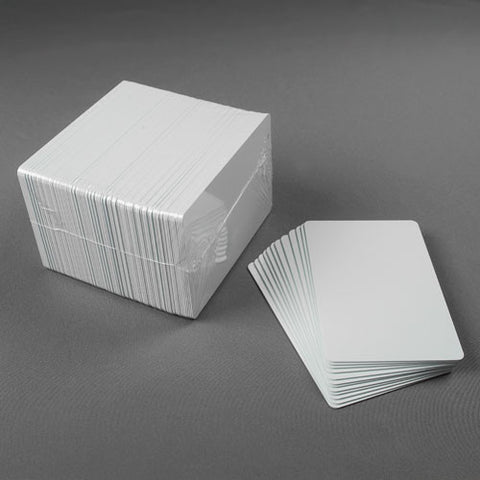 100 Blank White PVC Cards CR80: 30 Mil - Credit Card Size