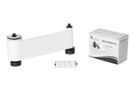 IDP Smart 30/50 SIADC-P-W Resin white ribbon with the disposable cleaning roller, 1200 cards/roll