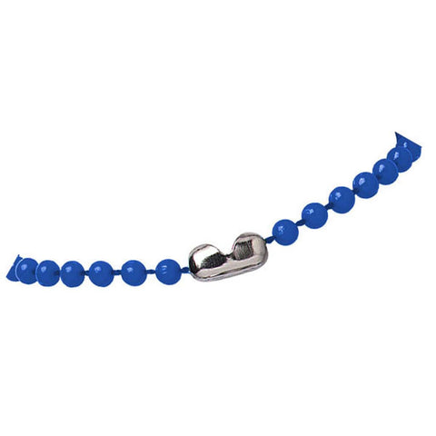 Plastic Beaded Neck Chain, Royal Blue, 38", 4Mm Bead, Nps Connector (25/Pk)