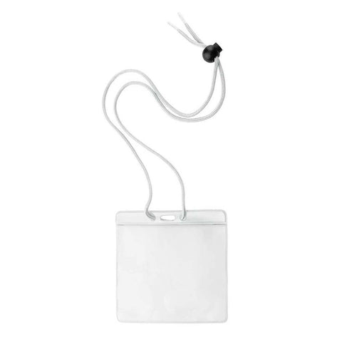 Large All-In-1 Event Badge Holder, W/White Top Horizontal, 36" Cord (100/Pk)