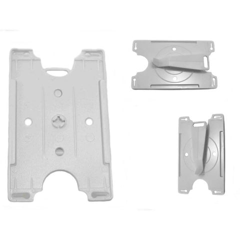 Semi-Rigid Badge Holder, White, Cr80 Vertical Or Horizontal (50/Pk)