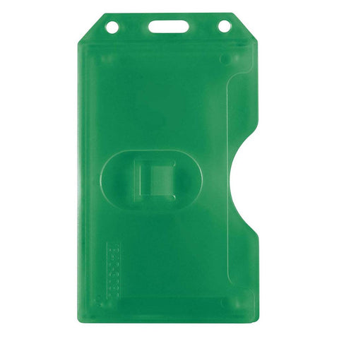Abs 2-Sided,6 Card Badge Holder, Green Cr80 Vertical (50/Pk)