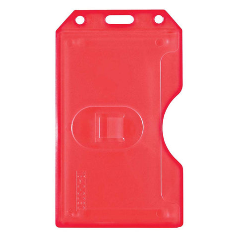 Abs 2-Sided,6 Card Badge Holder, Red, Cr80 Vertical (50/Pk)